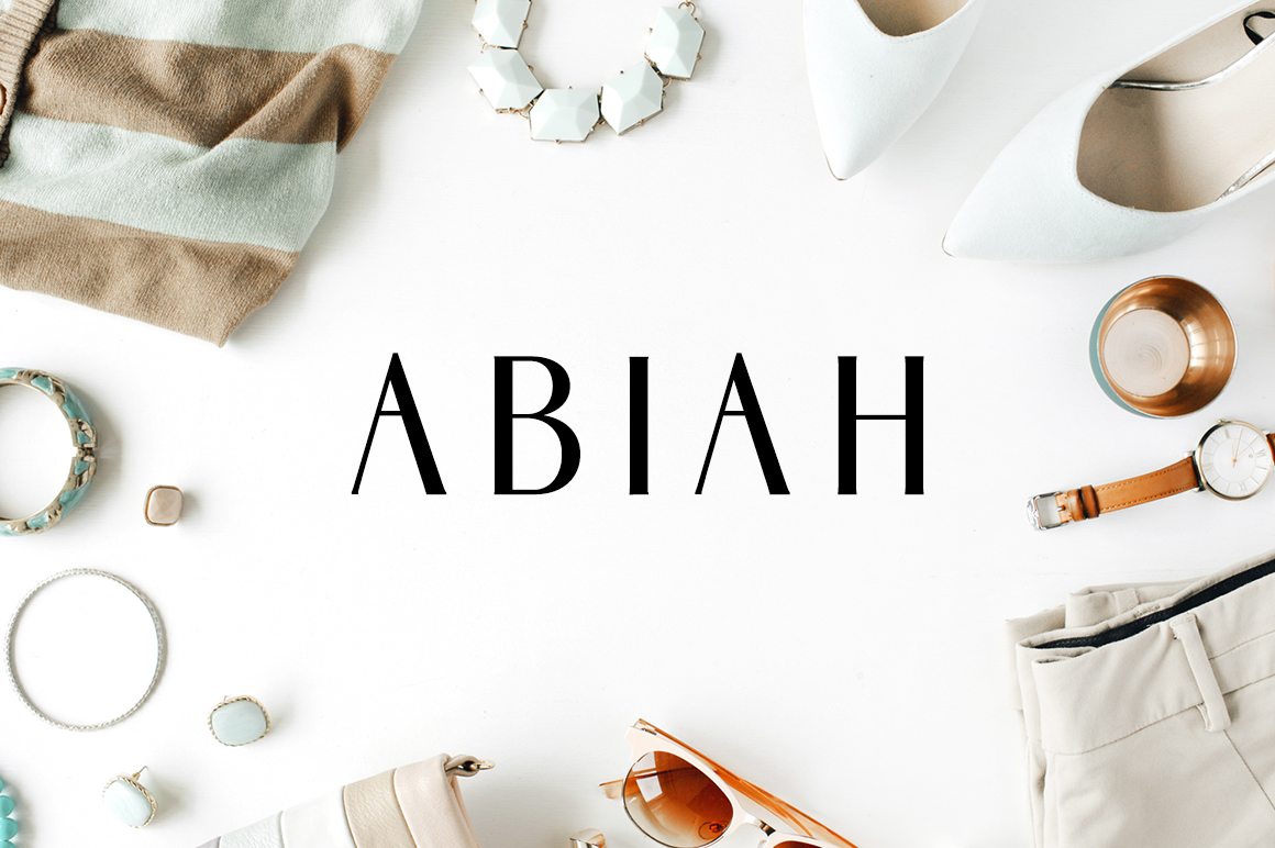 Abiah Typeface for Modern Handmade Branding and Labels