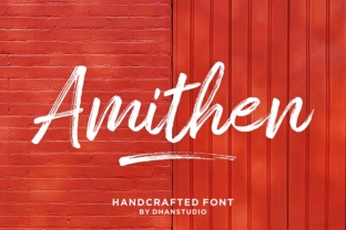 Amithen: A Textured Brush Font for Handmade Branding