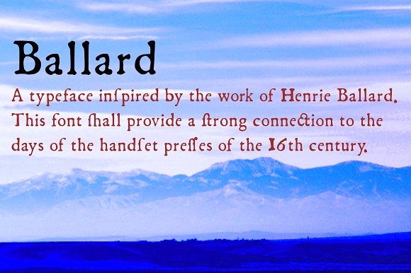 Ballard Typeface: A Historic Serif for Modern Editorial Design