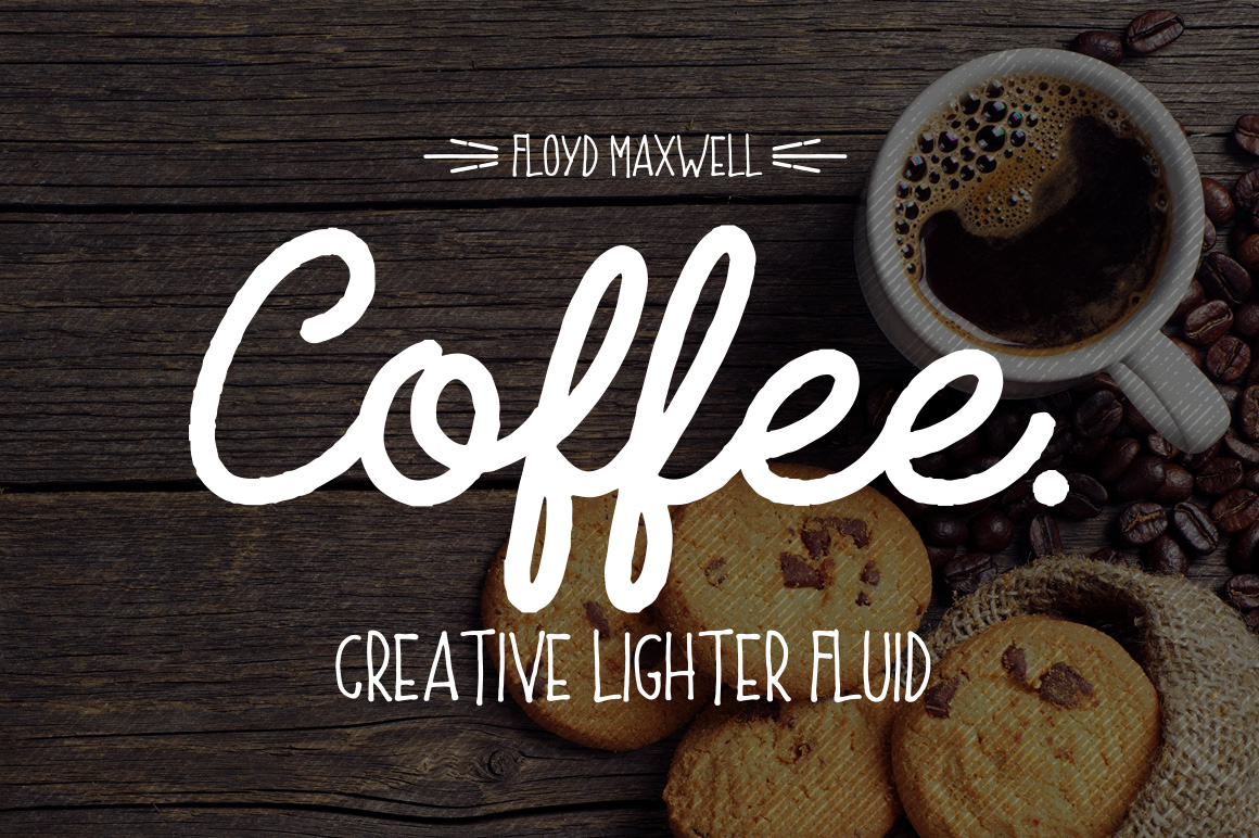 Coffee Font Extras: A Warm Script Handwritten Typeface for Editorial Design