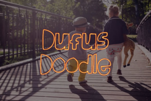 Dufus Doodle: The Cartoon-Style Typeface for Scroll-Stopping Social Media Graphics