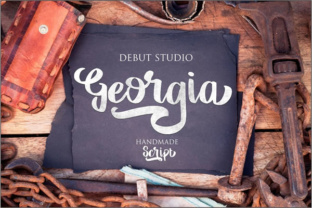 Georgia Script: Retro Hand-Brushed Typeface for Campaign Design