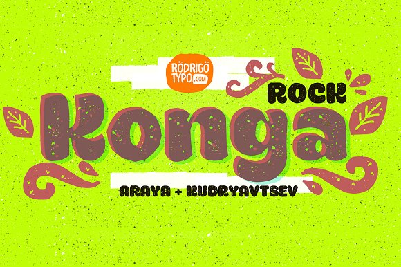Konga Rock Typeface Review: Editorial Design with Ornamental Character