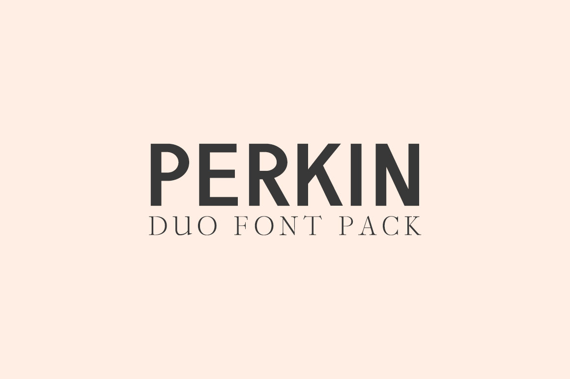 Perkin Duo Typeface: Bold Sans Serif for Classy Brand Identity