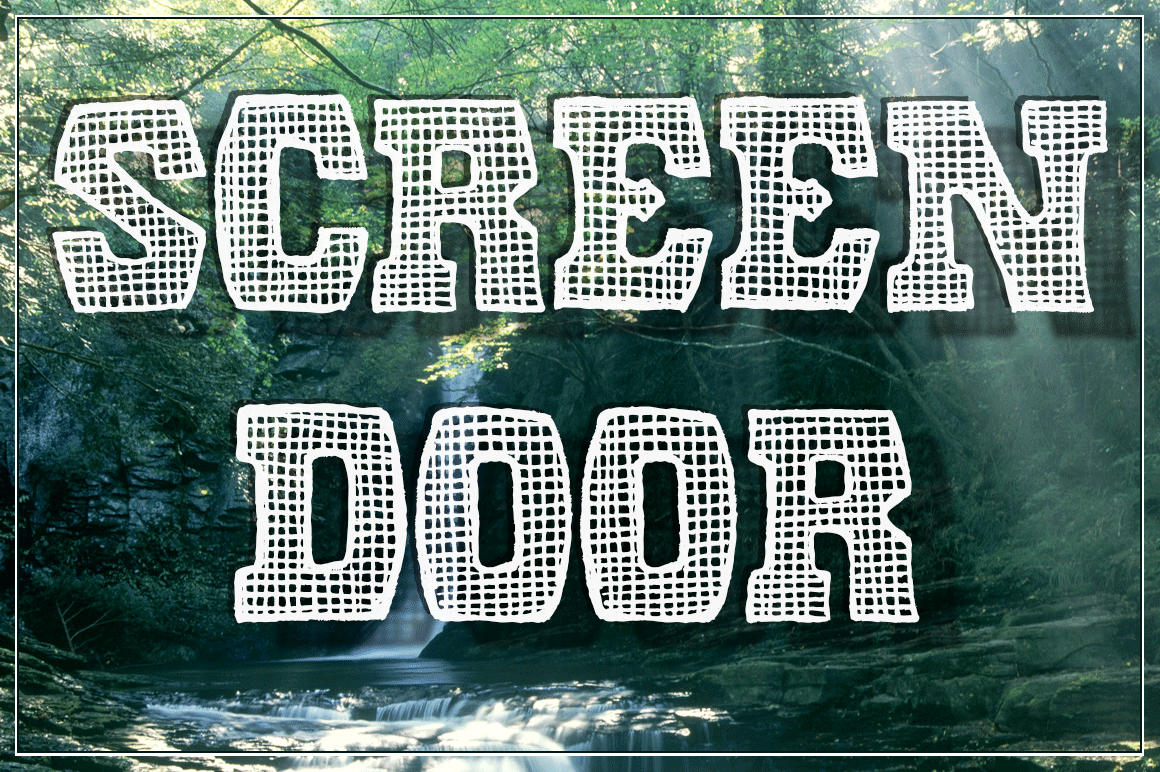 Screen Door Typeface: A Fun Friendly Font for Modern Digital Layouts