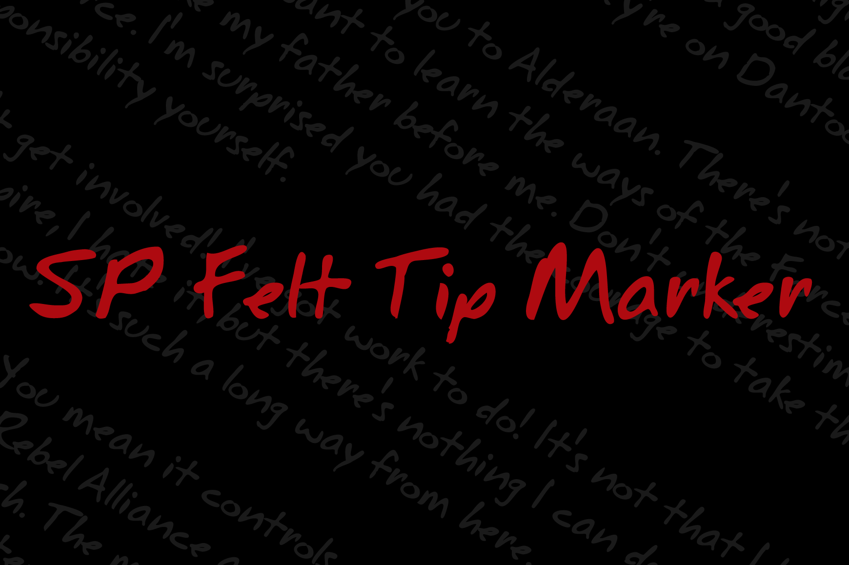 SP Felt Tip Marker Typeface for Editorial and Creative Design